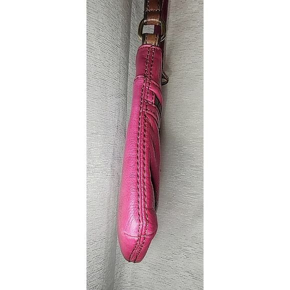 Fossil - Explorer Mini Magenta / Raspberry Pink Leather Crossbody Purse, Y2k - Picture 8 of 11